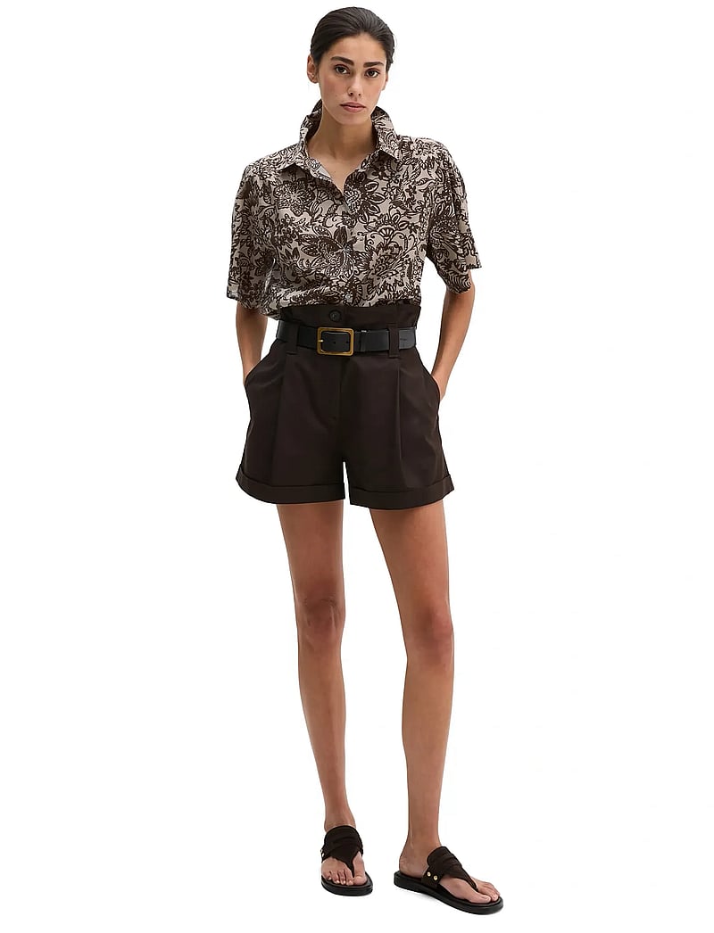 Marc O'Polo - SHIRTS/BLOUSES SHORT SLEEVE - kortærmede bluser - multi/ earthy taupe - 4