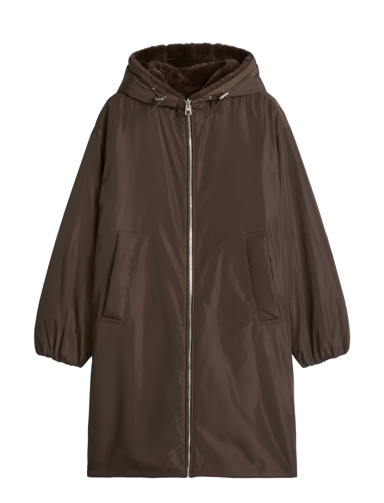 Marc O'Polo Woven Outdoor Coats, Hætte Parka, Brun, Str: 42