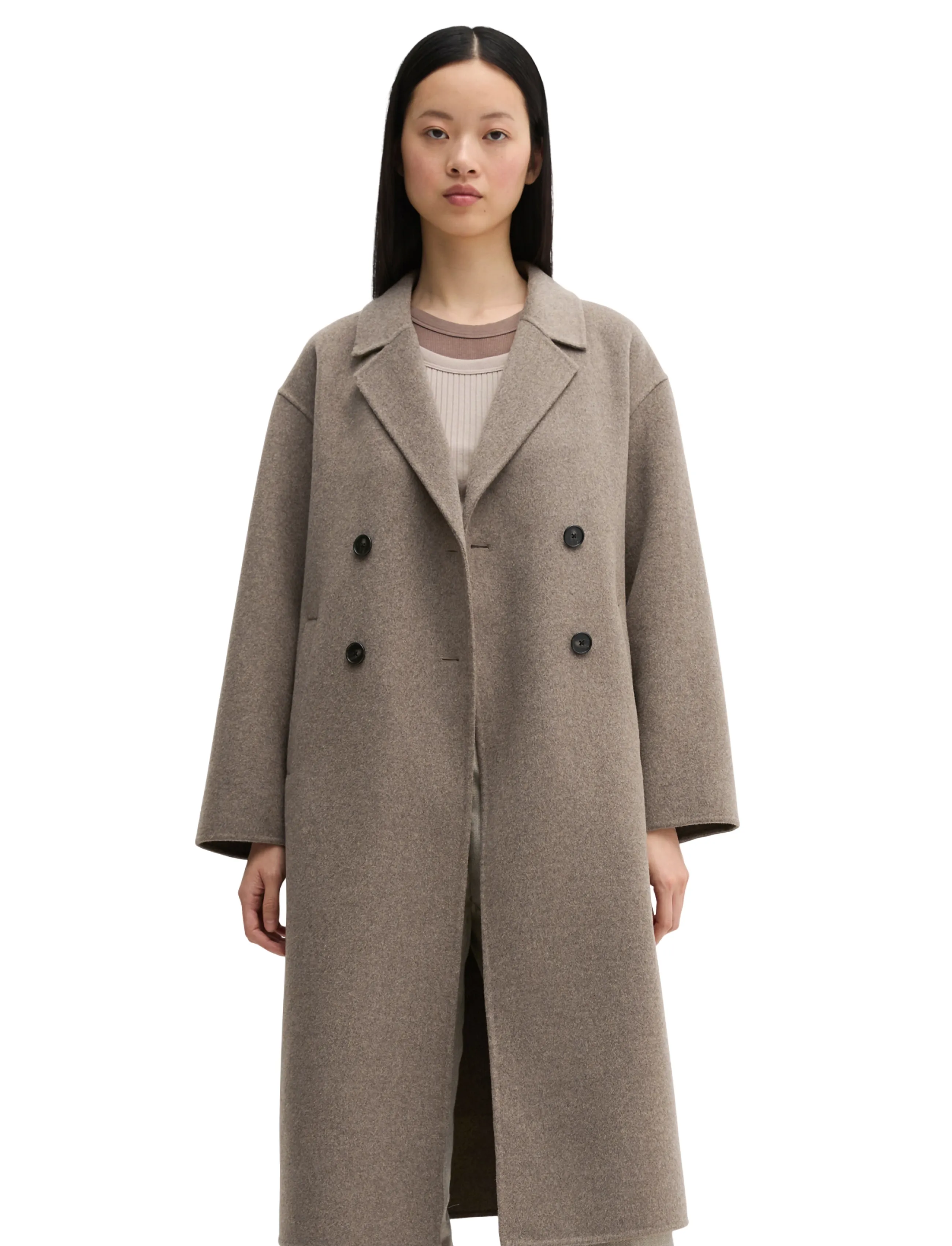 Marc O'Polo Woven Outdoor Coats - Jakker & Frakker - STONE TAUPE MELANGE / brown