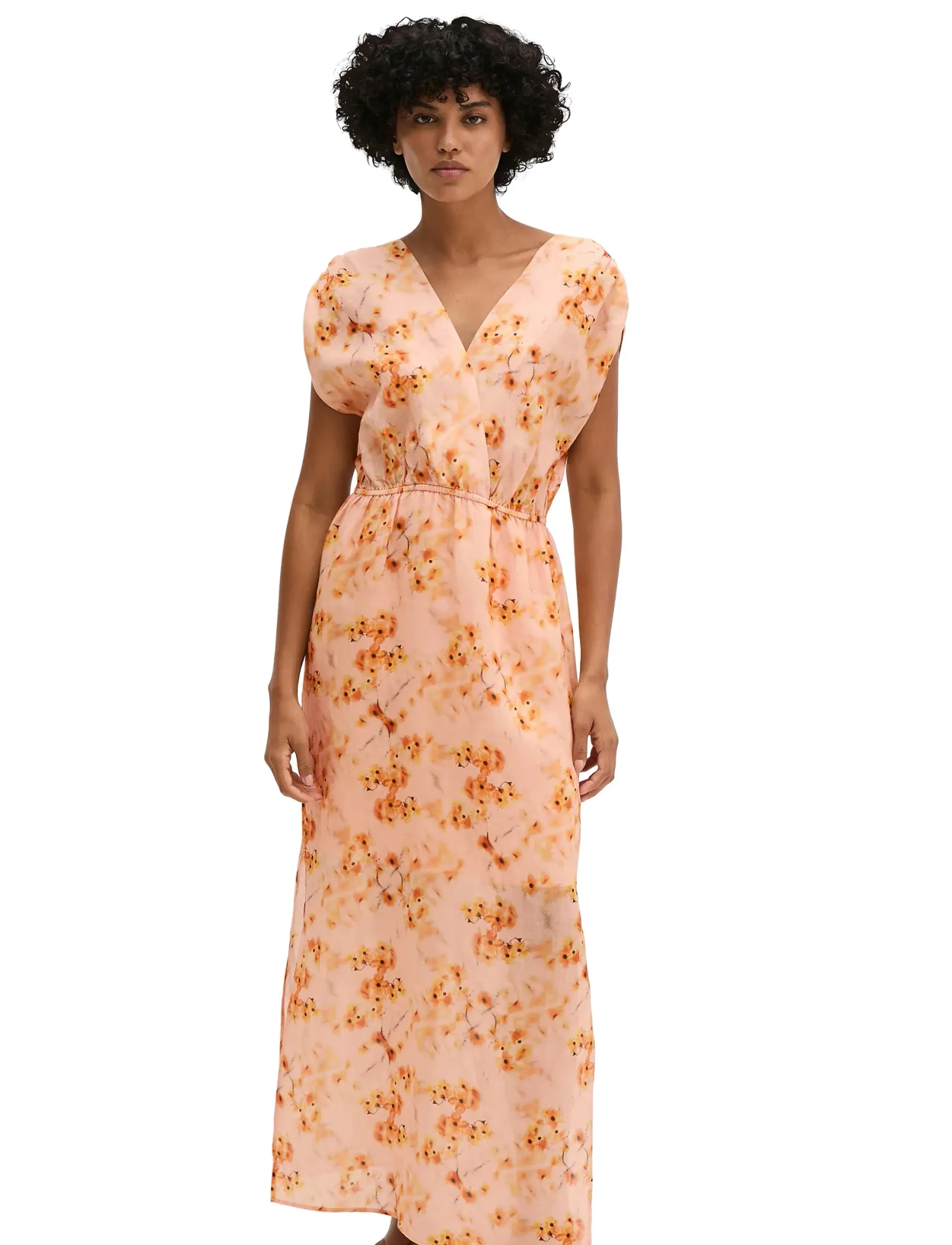 Marc O'Polo Woven Dresses - Kläder - BRIGHT ORANGE_MULTI_01 / orange