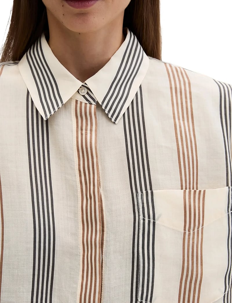 Marc O'Polo - Woven Blouses Longsleeve - long sleeved blouses - light brown_multi_01 - 3