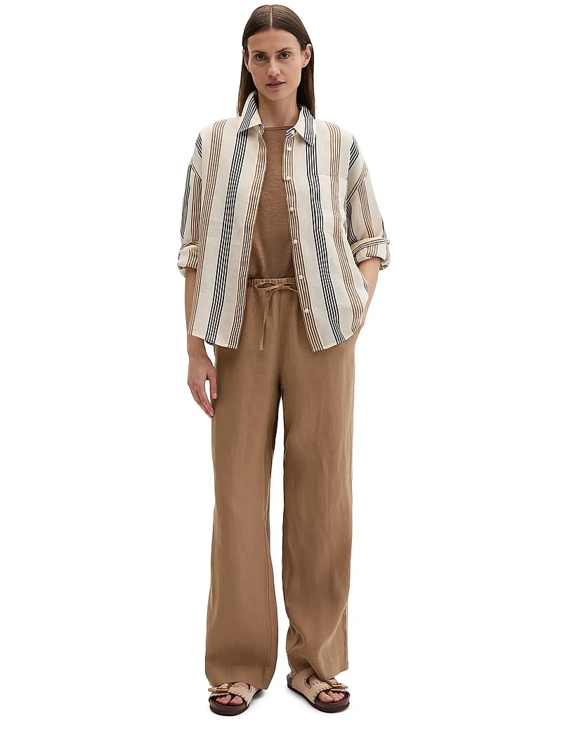 Marc O'Polo - Woven Blouses Longsleeve - long sleeved blouses - light brown_multi_01 - 4