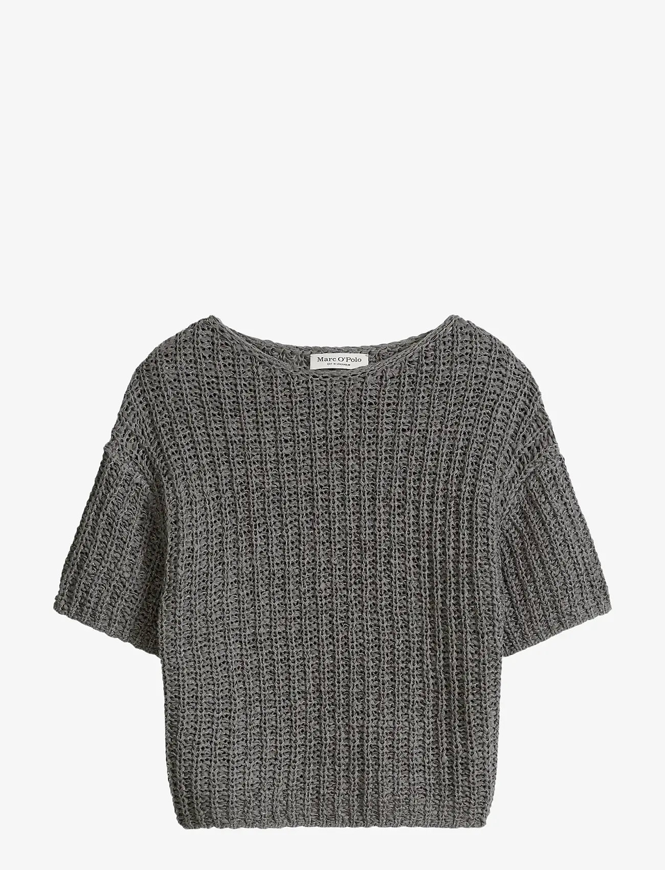 Marc O'Polo - Knit Pullovers Shortsleeve - sviitrid - oxide grey - 1