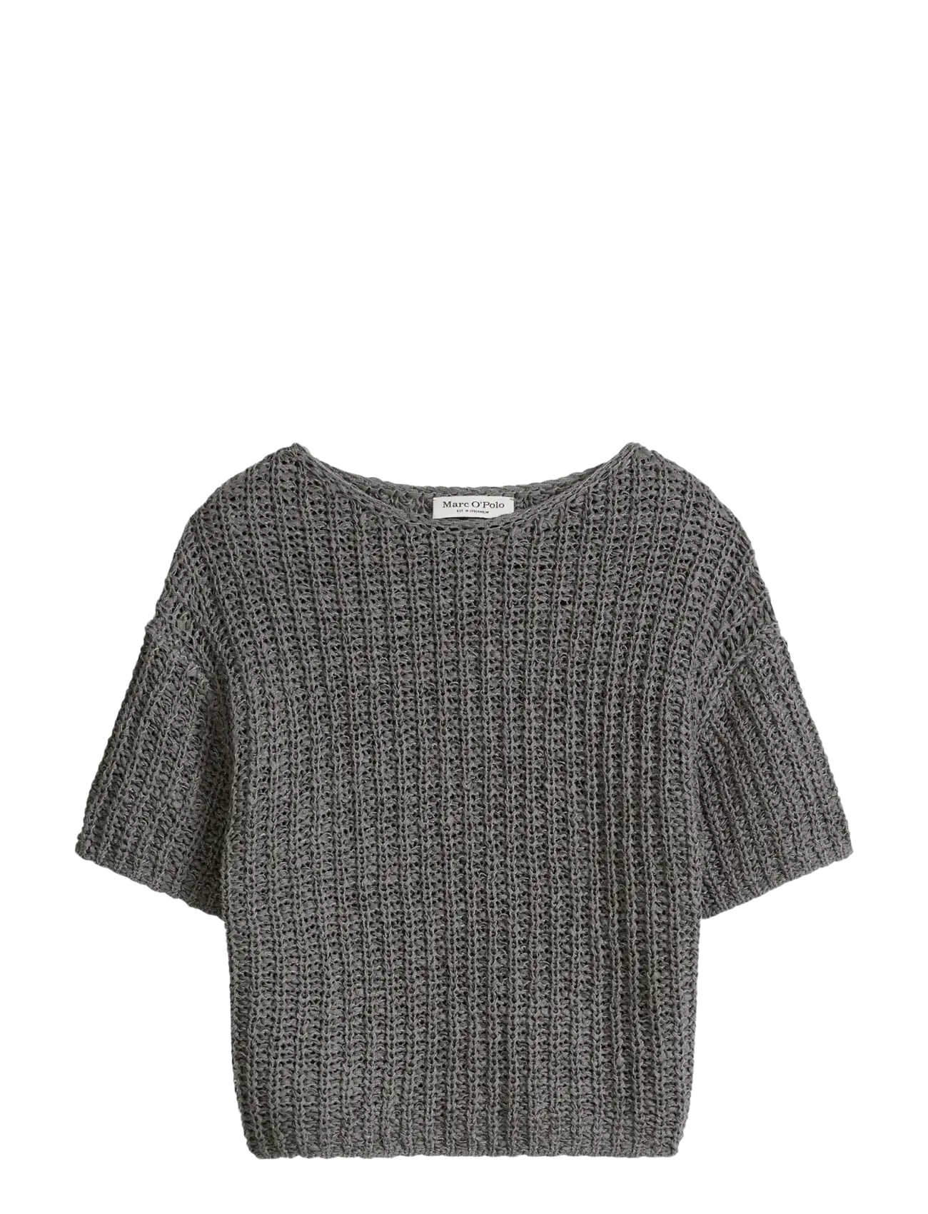 Marc O'Polo Knit Pullovers Shortsleeve - Marc O'Polo - OXIDE GREY / grey