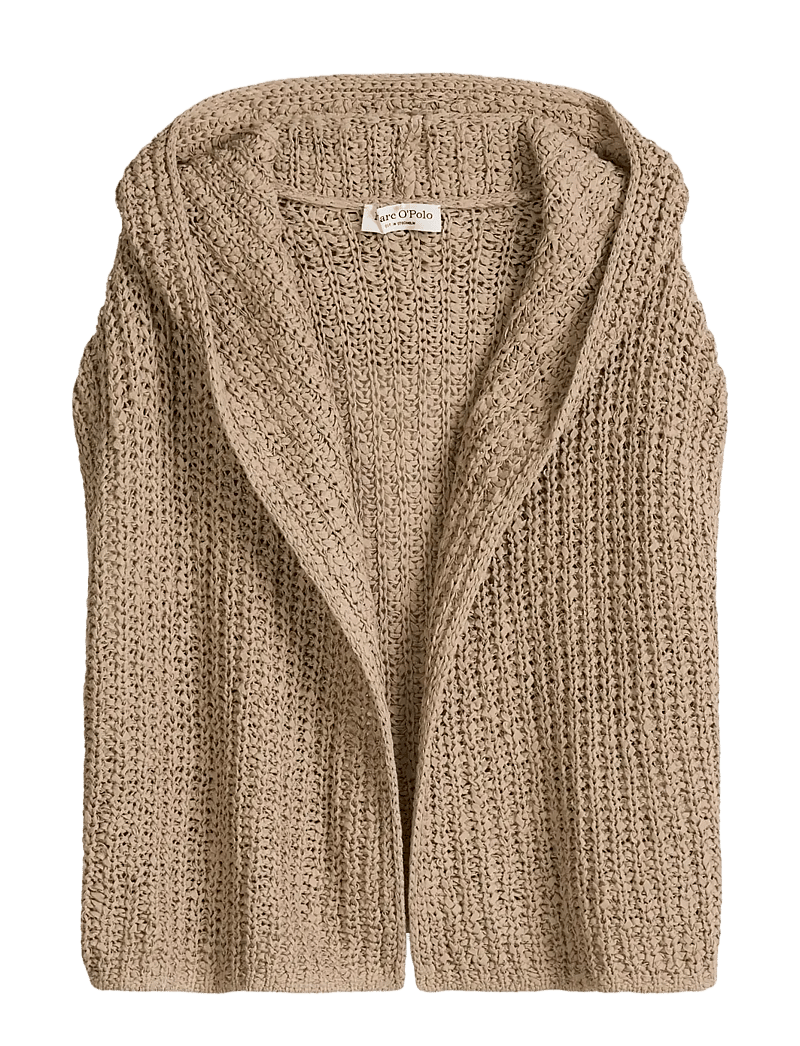 Marc O'Polo - Knit Cardigans Sleeveless - strikveste - sandpaper - 1