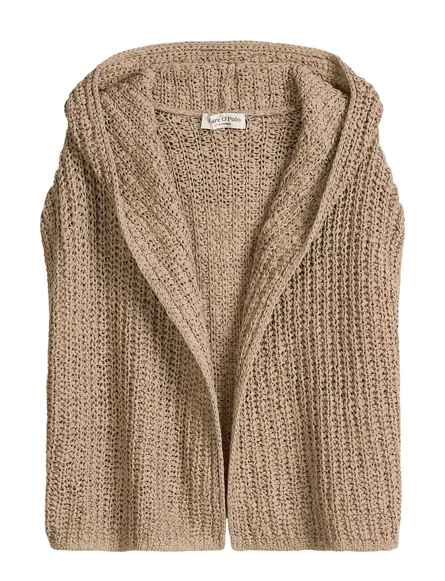 Marc O'Polo - Knit Cardigans Sleeveless - stickade västar - sandpaper - 1
