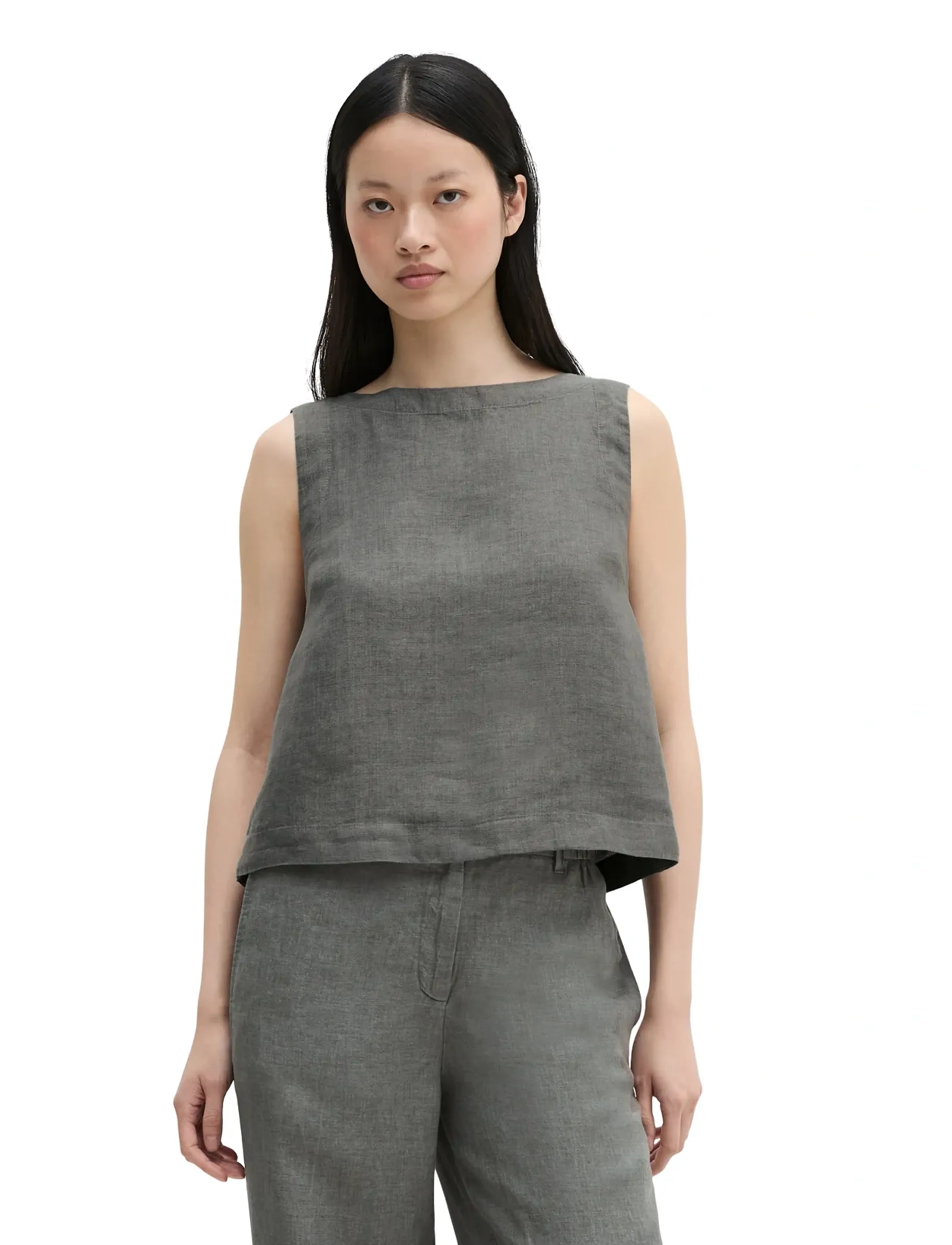 Marc O'Polo Woven Blouses Sleeveless, 44, Grey, Bluser > Uden Ærmer, Dame