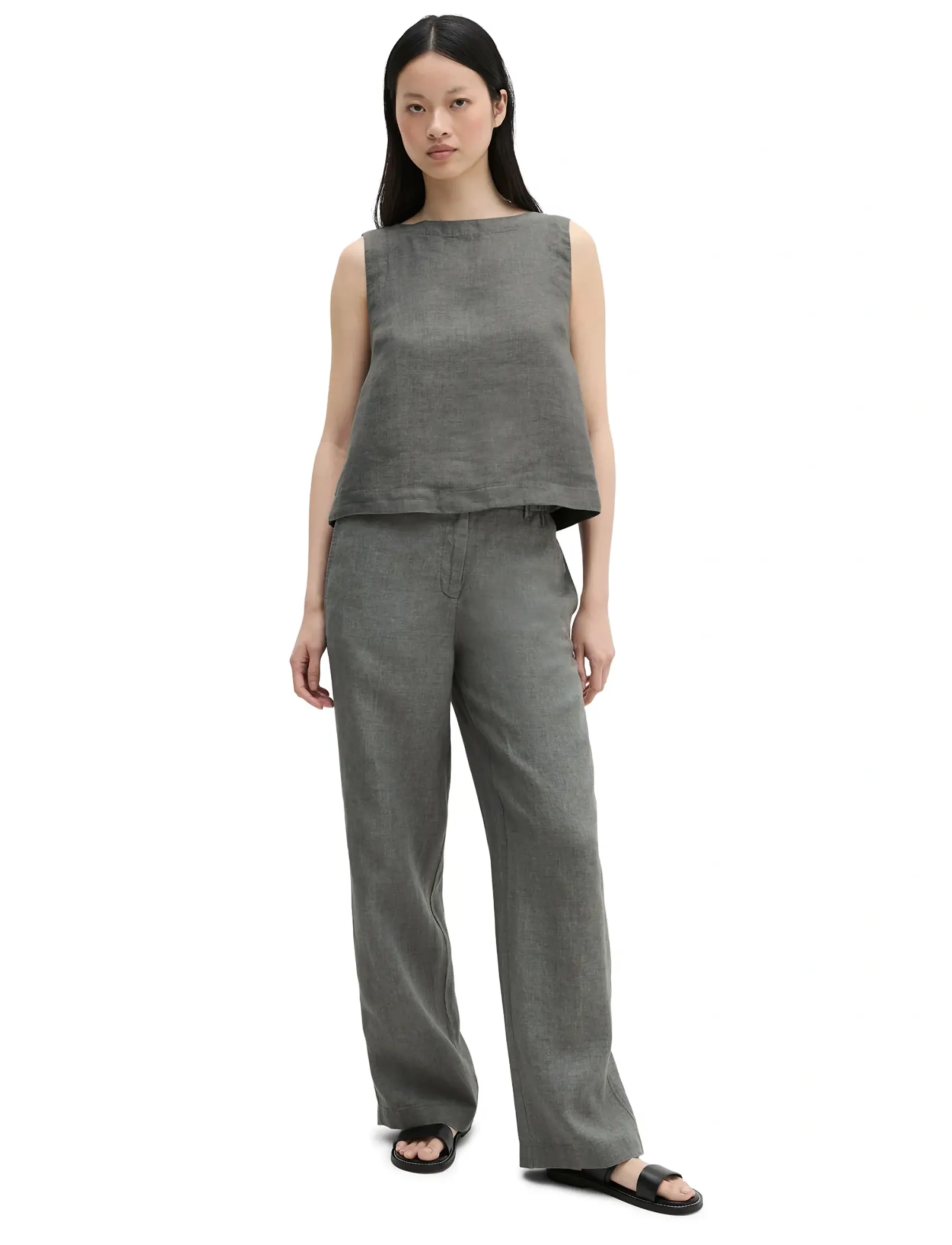Marc O'Polo - Woven Blouses Sleeveless - Ärmlösa blusar - slate grey melange - 4