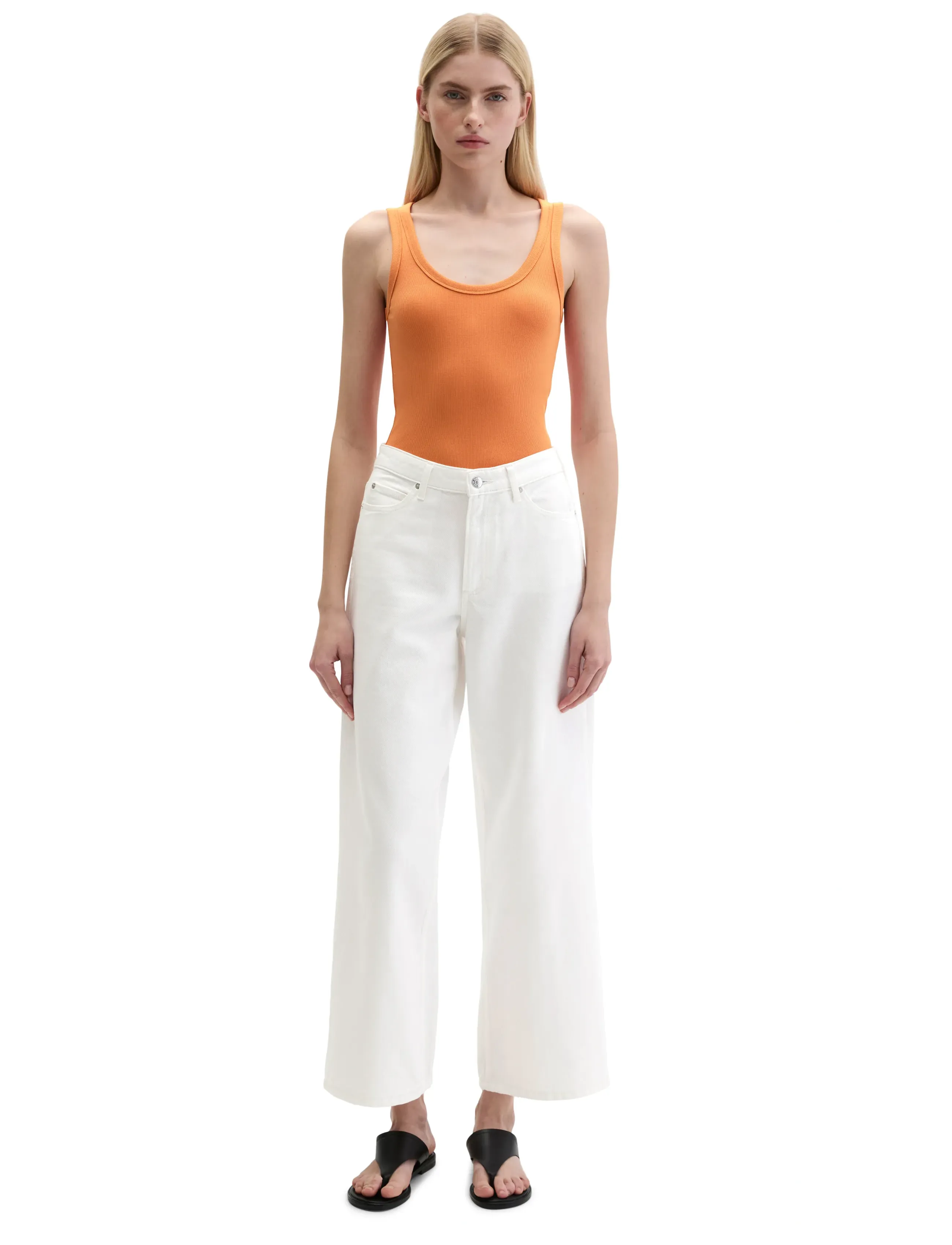 Marc O'Polo - Jersey T-Shirts Sleeveless - kootud vestid - warm orange - 4