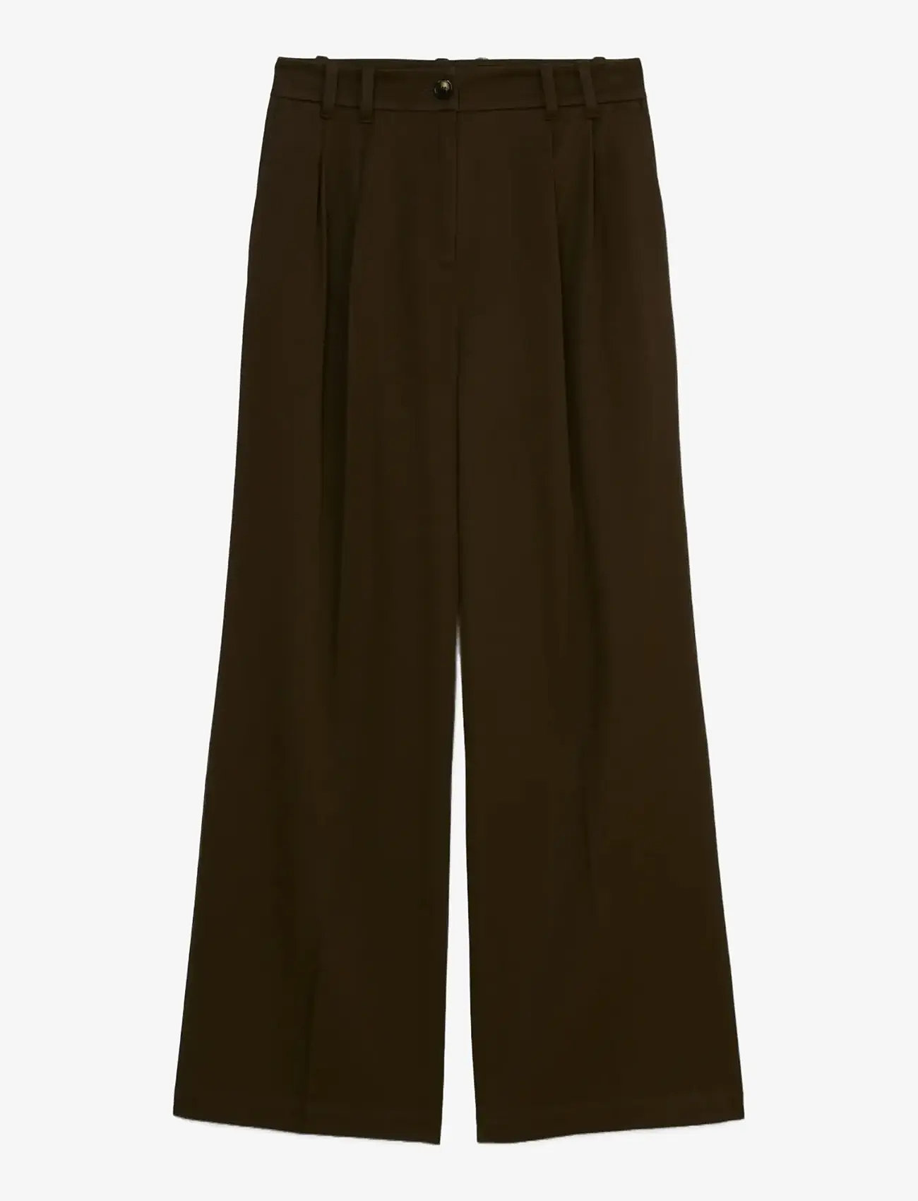Marc O'Polo - Woven Pants - hosen mit weitem bein - mossy earth - 1