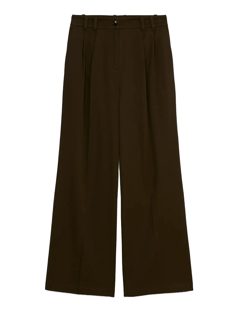 Marc O'Polo - Woven Pants - hosen mit weitem bein - mossy earth - 1