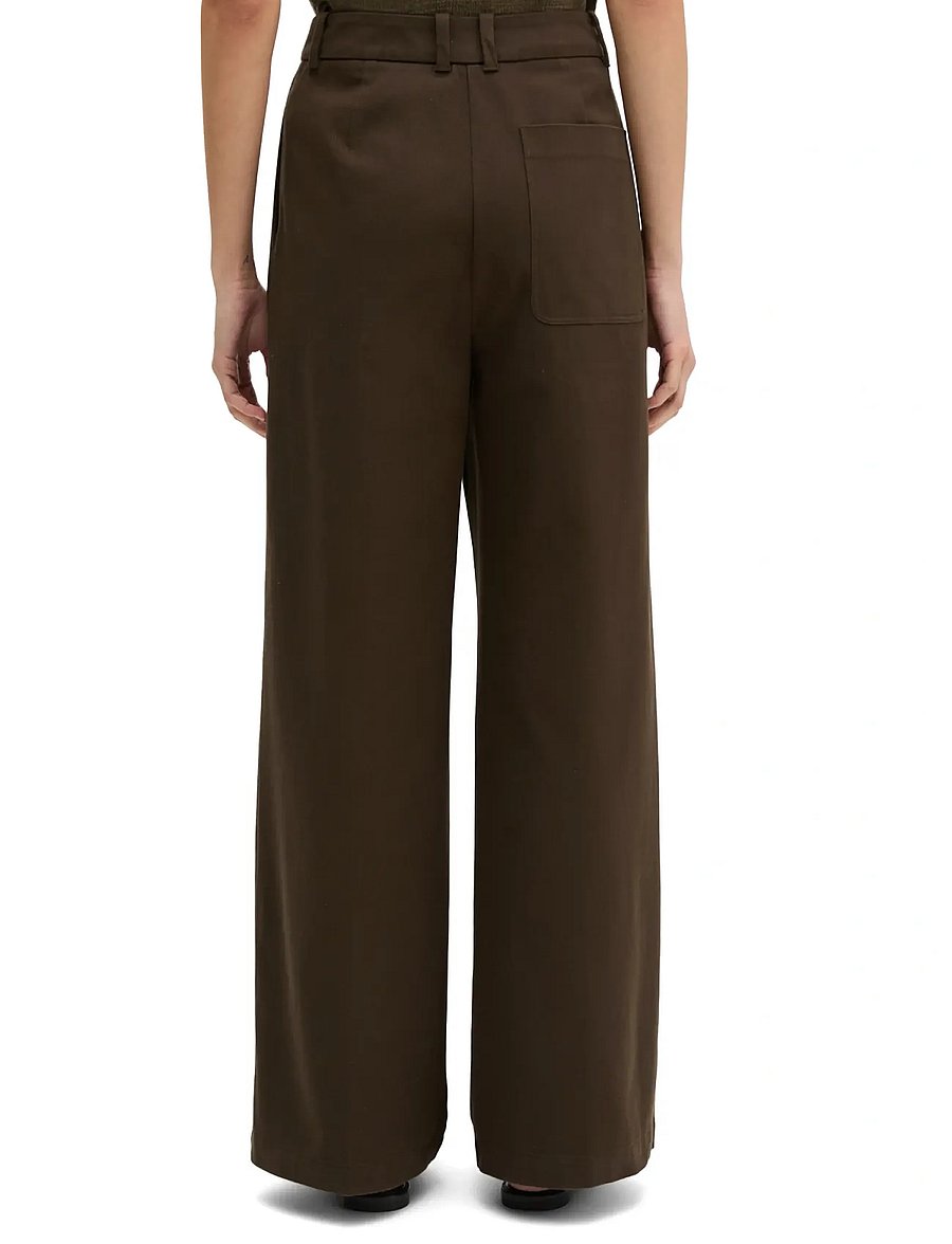 Marc O'Polo - Woven Pants - bukser med brede ben - mossy earth - 2