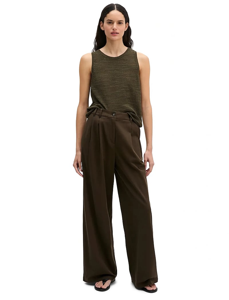Marc O'Polo - Woven Pants - hosen mit weitem bein - mossy earth - 4