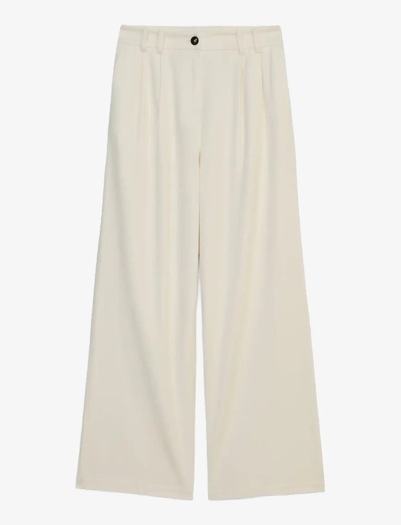 Marc O'Polo - Woven Pants - hosen mit weitem bein - white cotton - 1