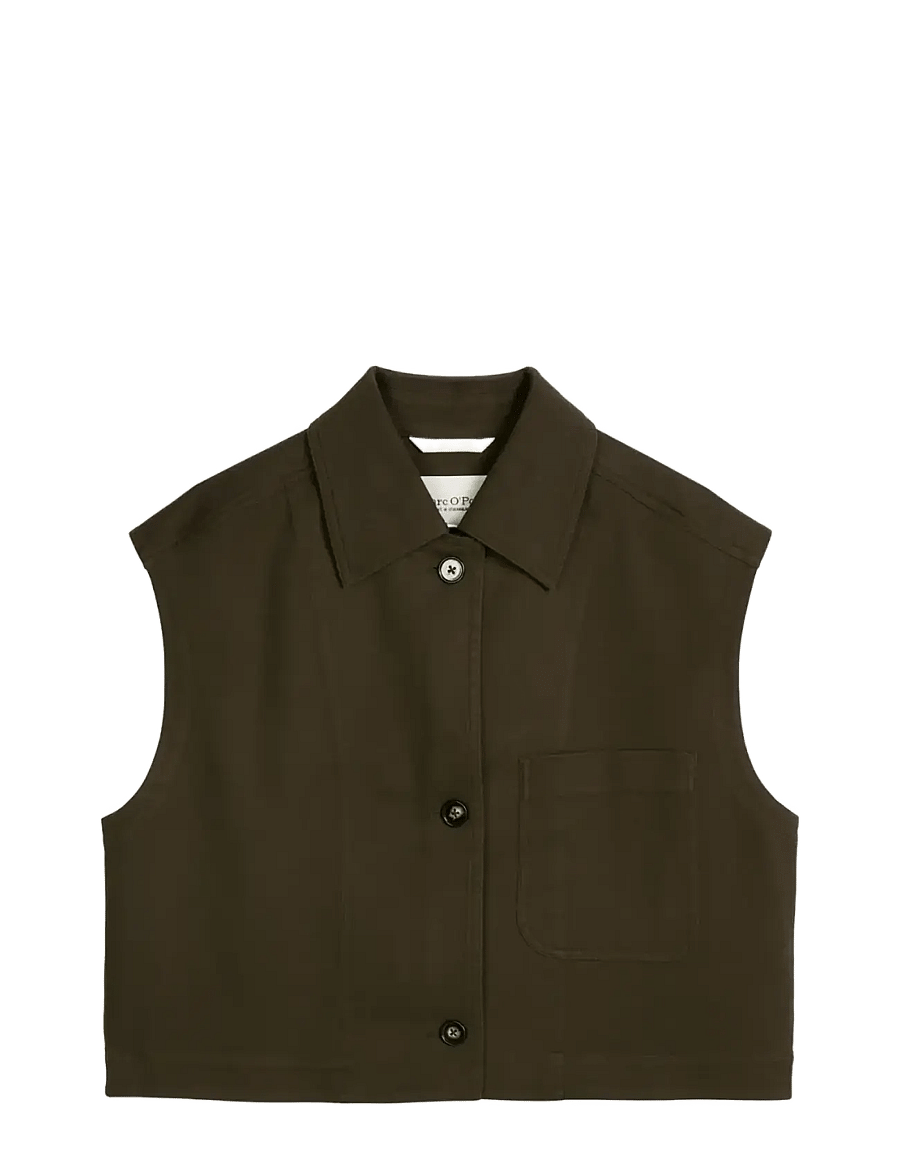 Marc O'Polo - Woven Indoor Vests - denim vests - mossy earth - 1