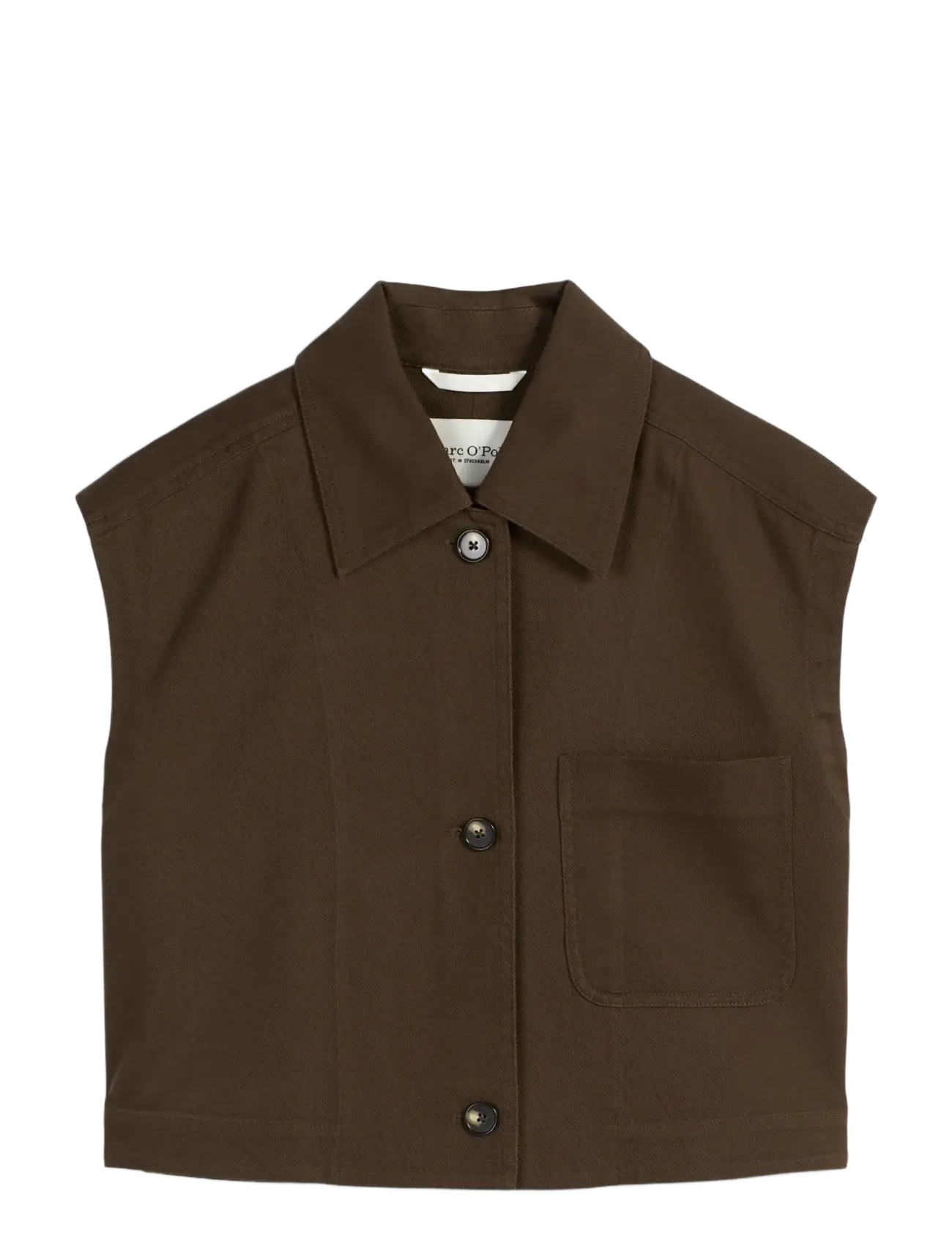 Marc O'Polo Woven Indoor Vests - Tøj - MOSSY EARTH / brown