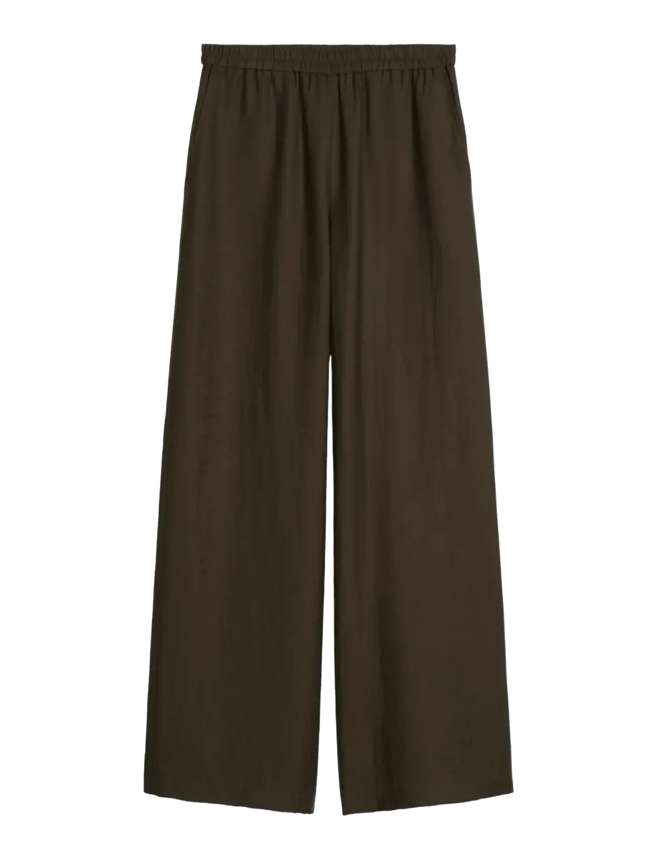 Marc O'Polo - Woven Pants - wide leg trousers - mossy earth - 1