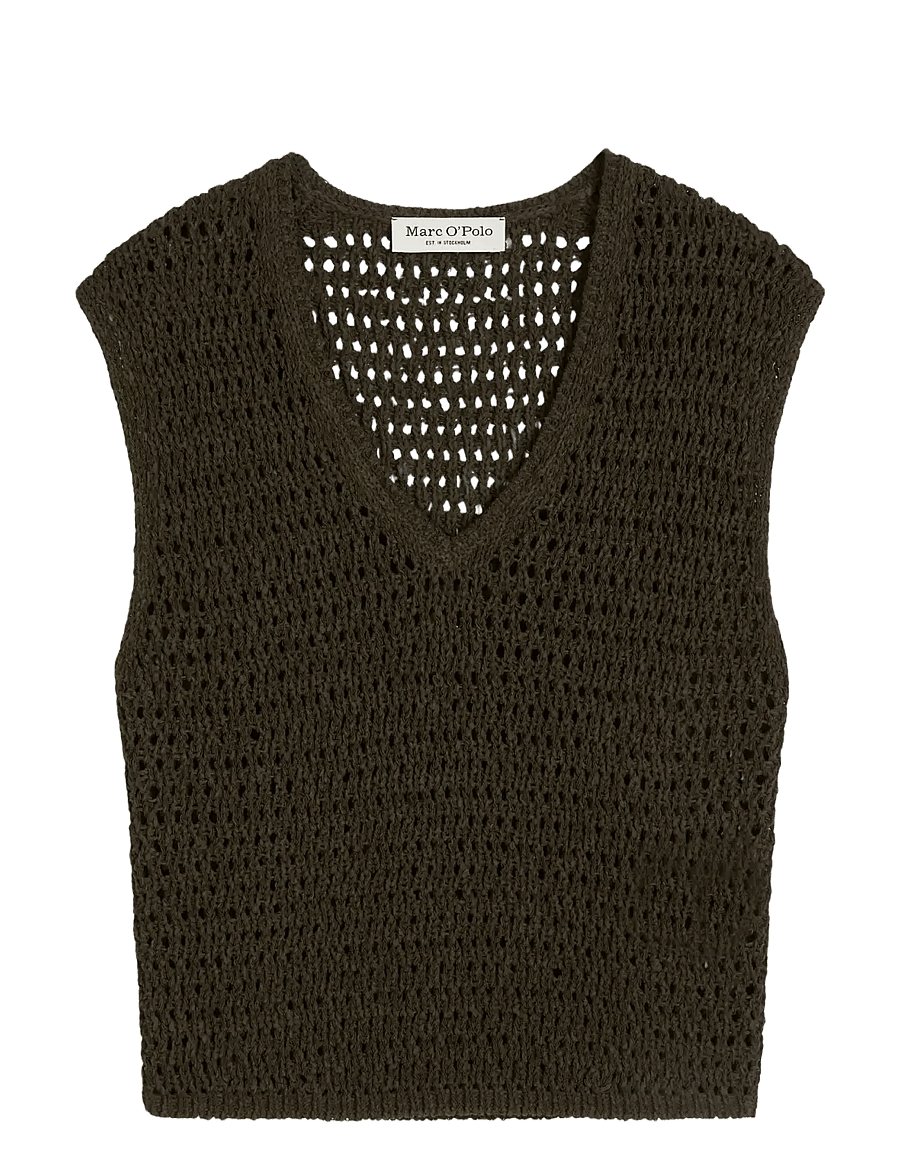 Marc O'Polo - Knit Pullovers Sleeveless - dark green_multi_01 - 1
