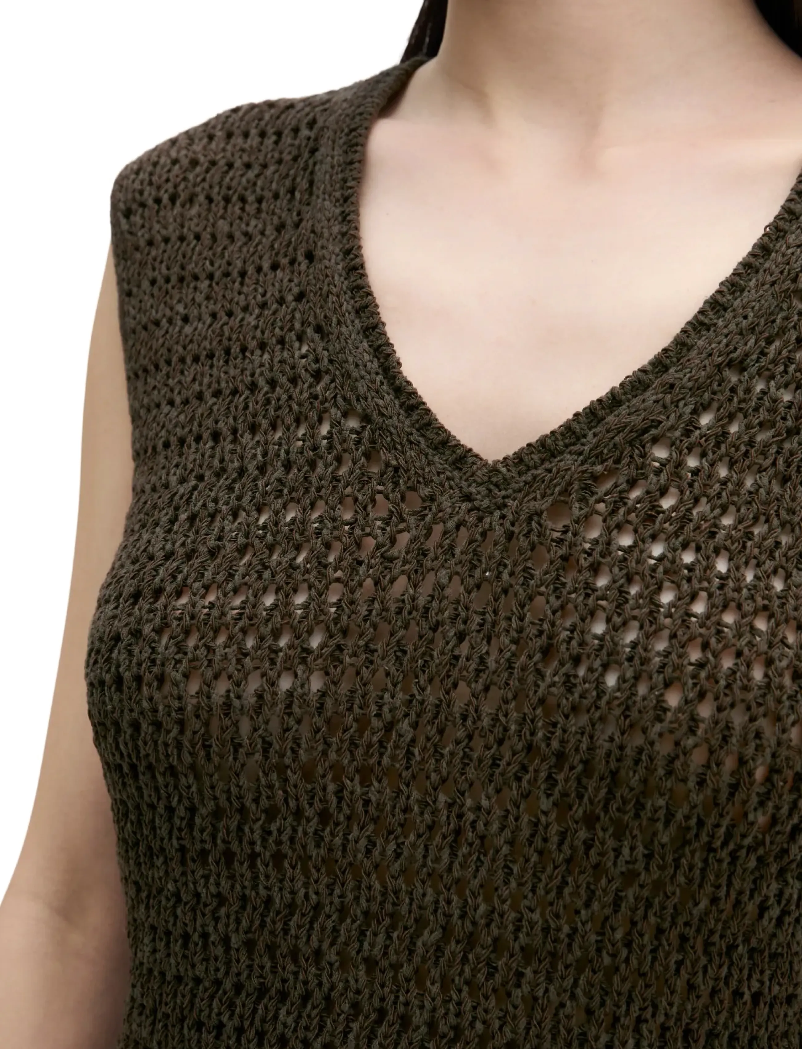 Marc O'Polo - Knit Pullovers Sleeveless - dark green_multi_01 - 3