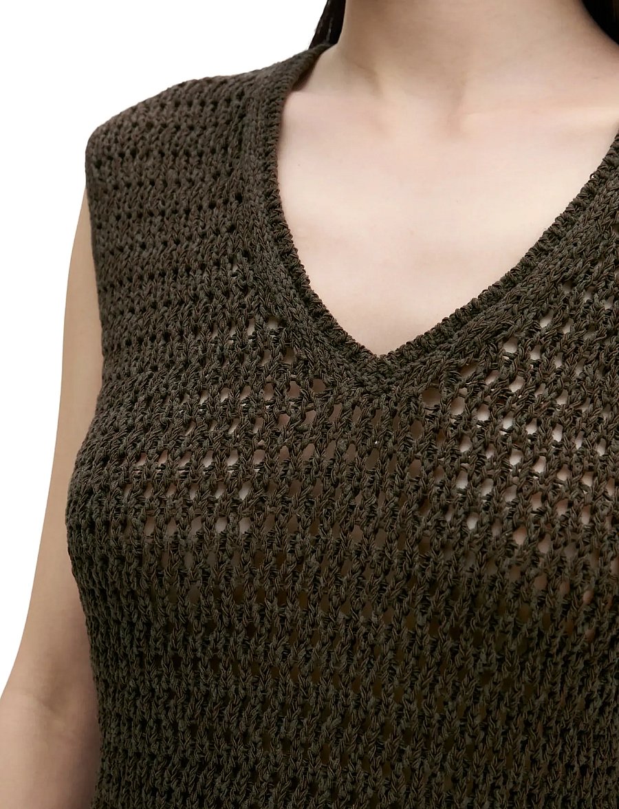 Marc O'Polo - Knit Pullovers Sleeveless - dark green_multi_01 - 3
