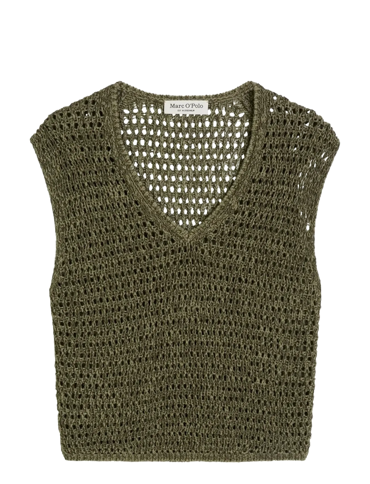 Marc O'Polo Knit Pullovers Sleeveless - Vests - MEDIUM GREEN_MULTI_01 / khaki/green