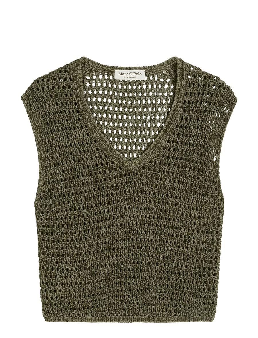Marc O'Polo - Knit Pullovers Sleeveless - medium green_multi_01 - 1