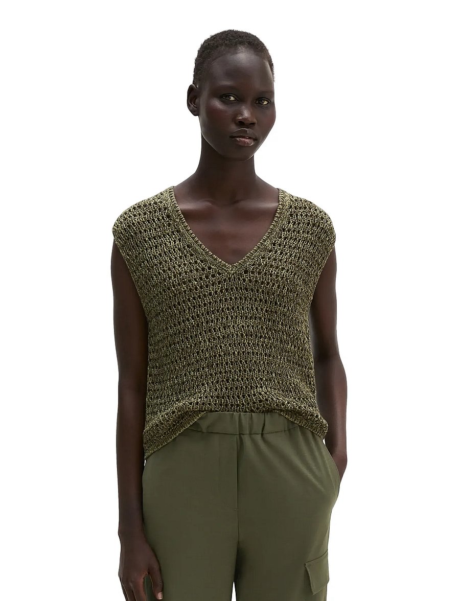 Marc O'Polo - Knit Pullovers Sleeveless - medium green_multi_01 - 0