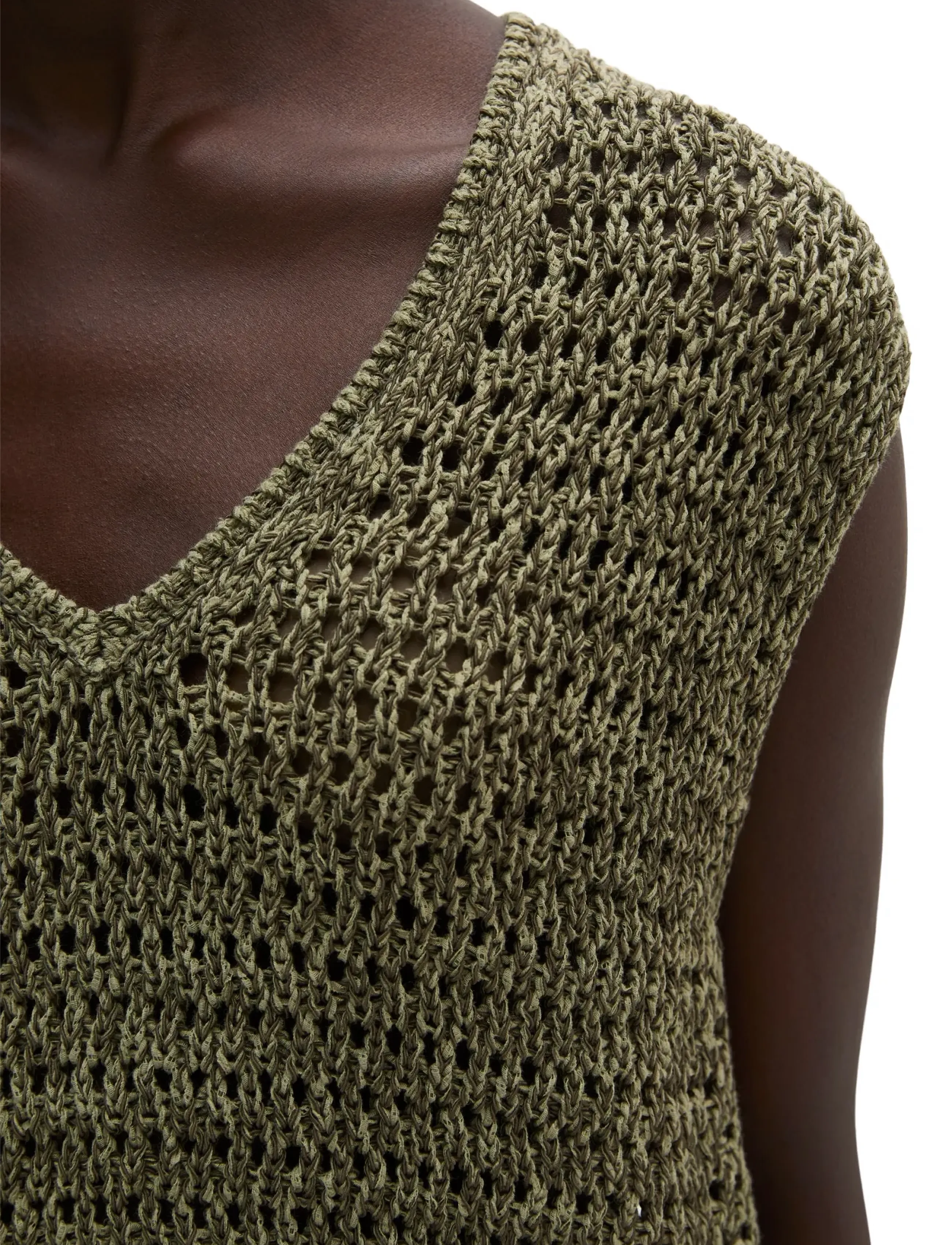 Marc O'Polo - Knit Pullovers Sleeveless - medium green_multi_01 - 3