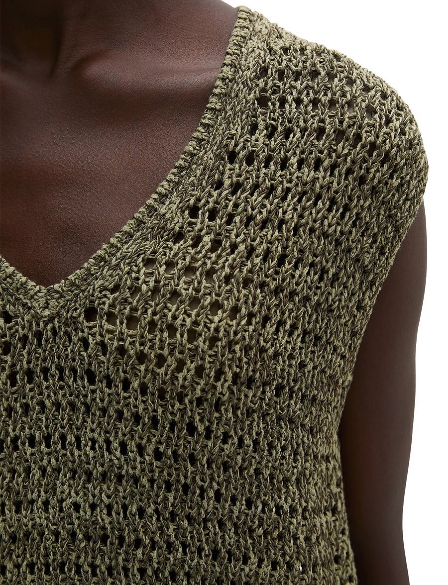 Marc O'Polo - Knit Pullovers Sleeveless - medium green_multi_01 - 3
