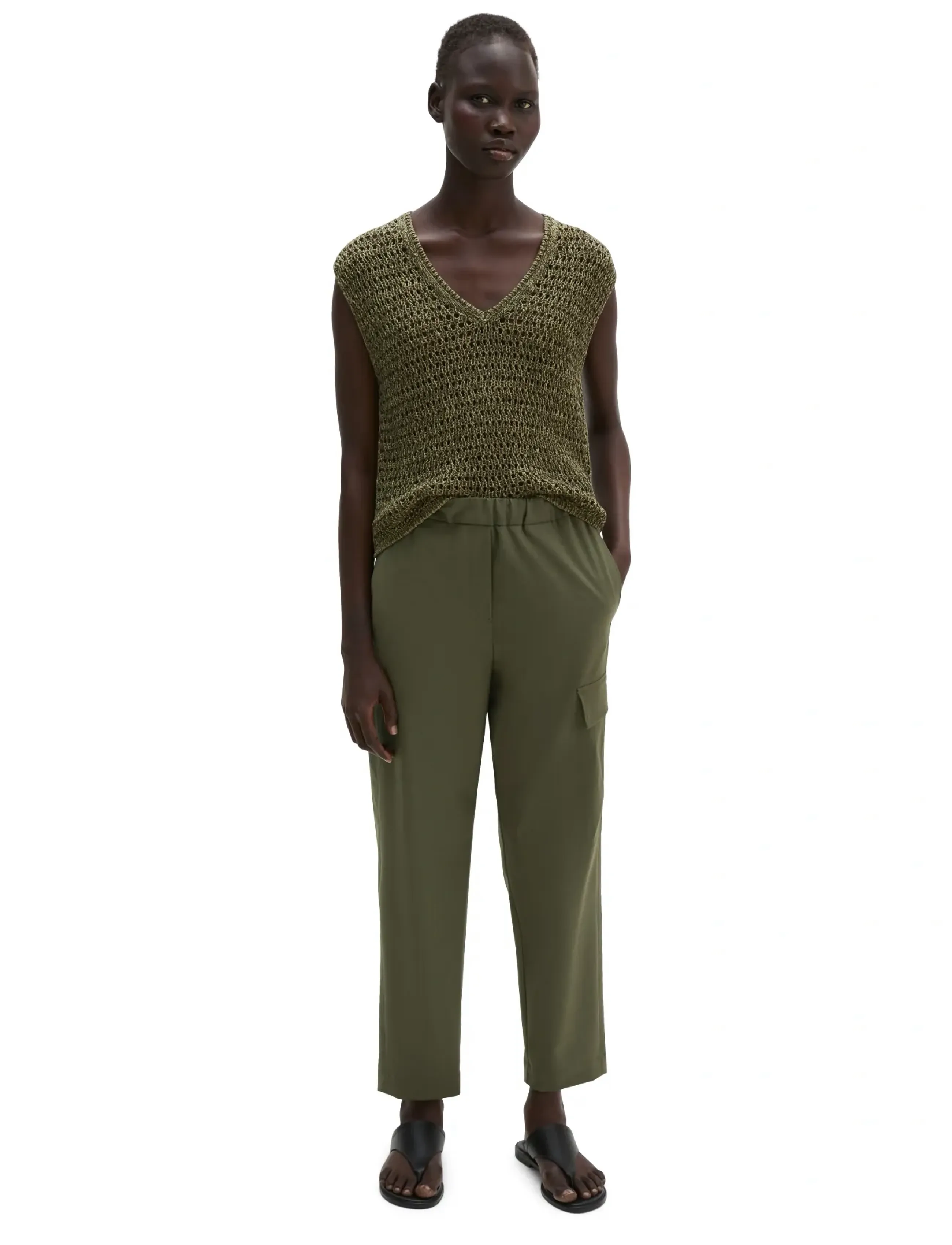 Marc O'Polo - Knit Pullovers Sleeveless - medium green_multi_01 - 4