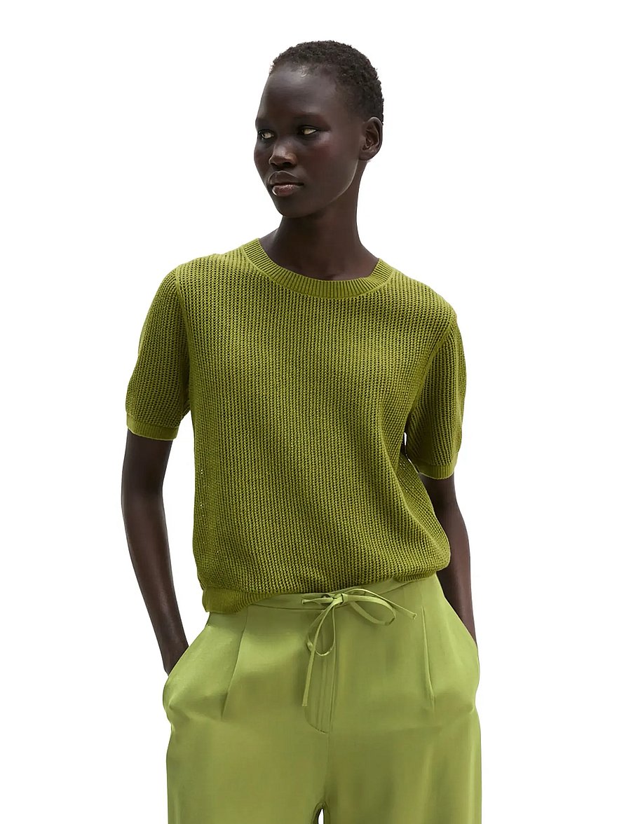 Marc O'Polo - Knit Pullovers Shortsleeve - striktrøjer - shaded fern - 0