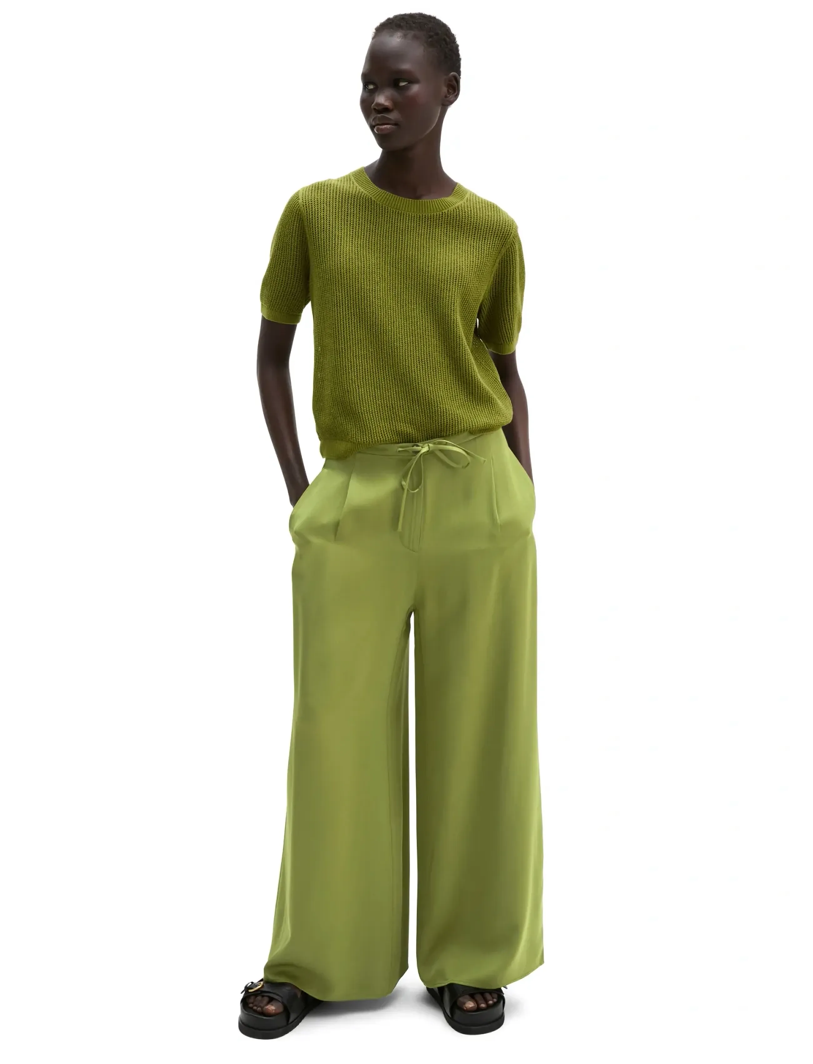 Marc O'Polo - Knit Pullovers Shortsleeve - striktrøjer - shaded fern - 4
