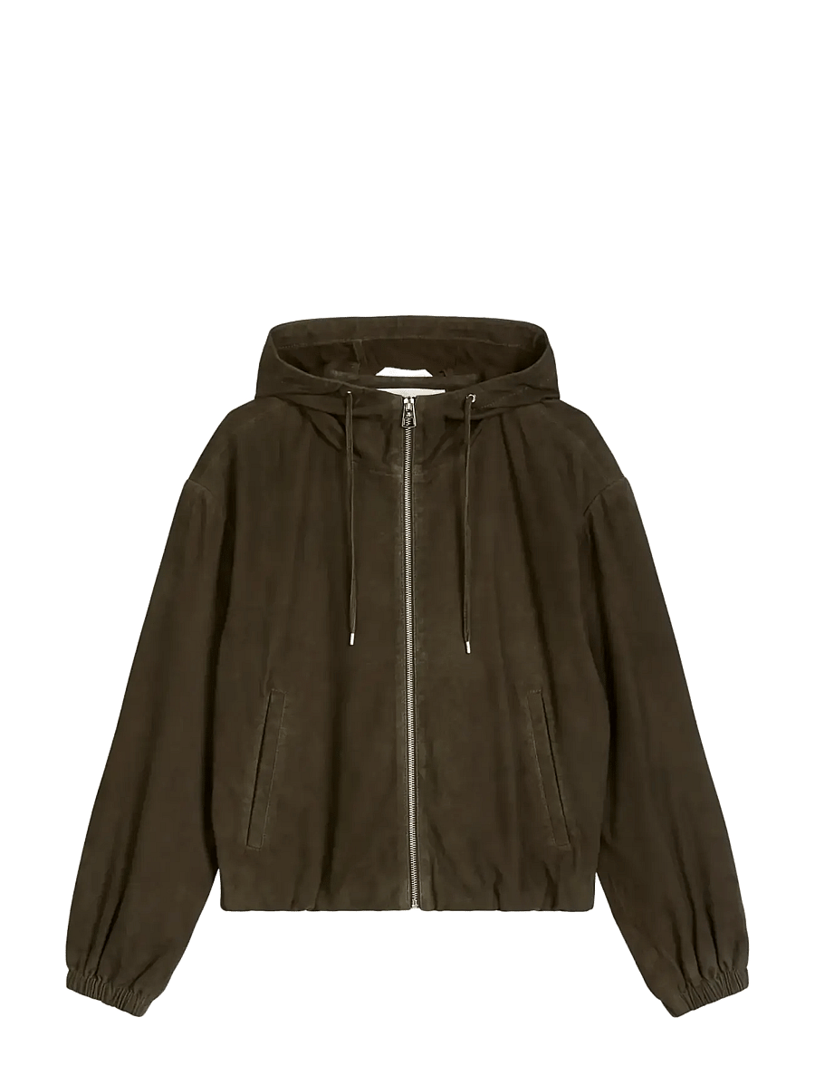 Marc O'Polo - Leather Jackets - frühlingsjacken - mossy earth - 1