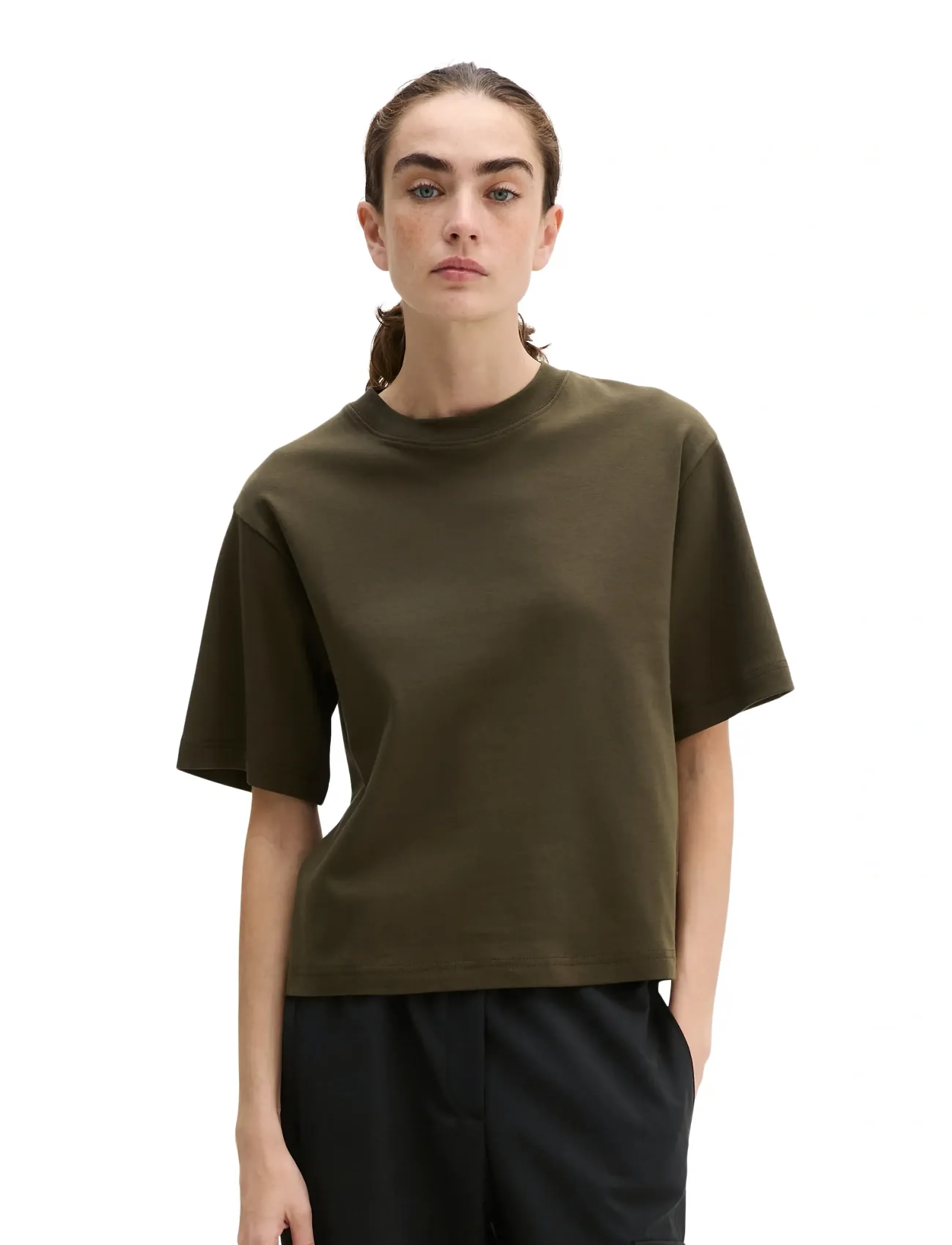 Marc O'Polo Jersey T-Shirts Shortsleeve, L, T-shirts & Oberteile, Braun - Short-sleeved, Frauen