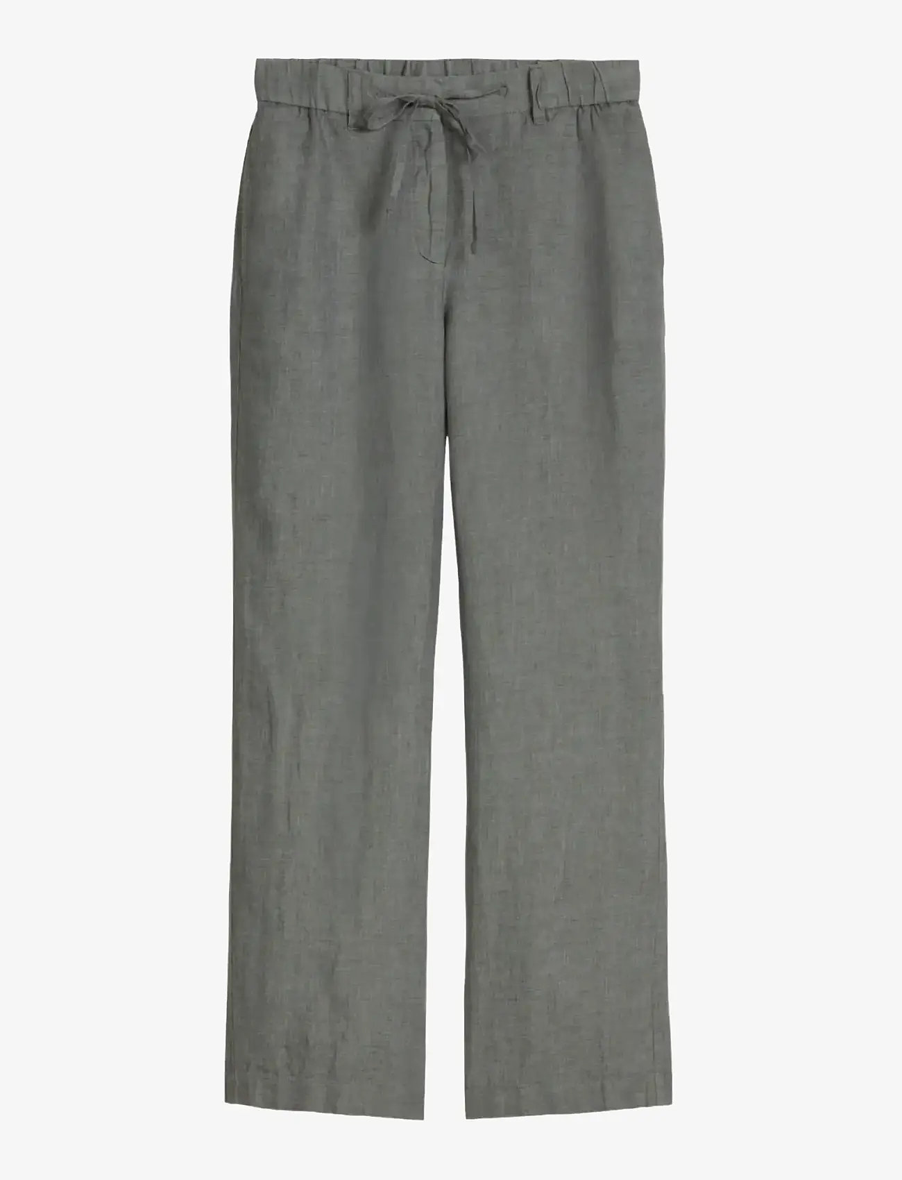 Marc O'Polo - Woven Pants - hørbukser - slate grey melange - 1