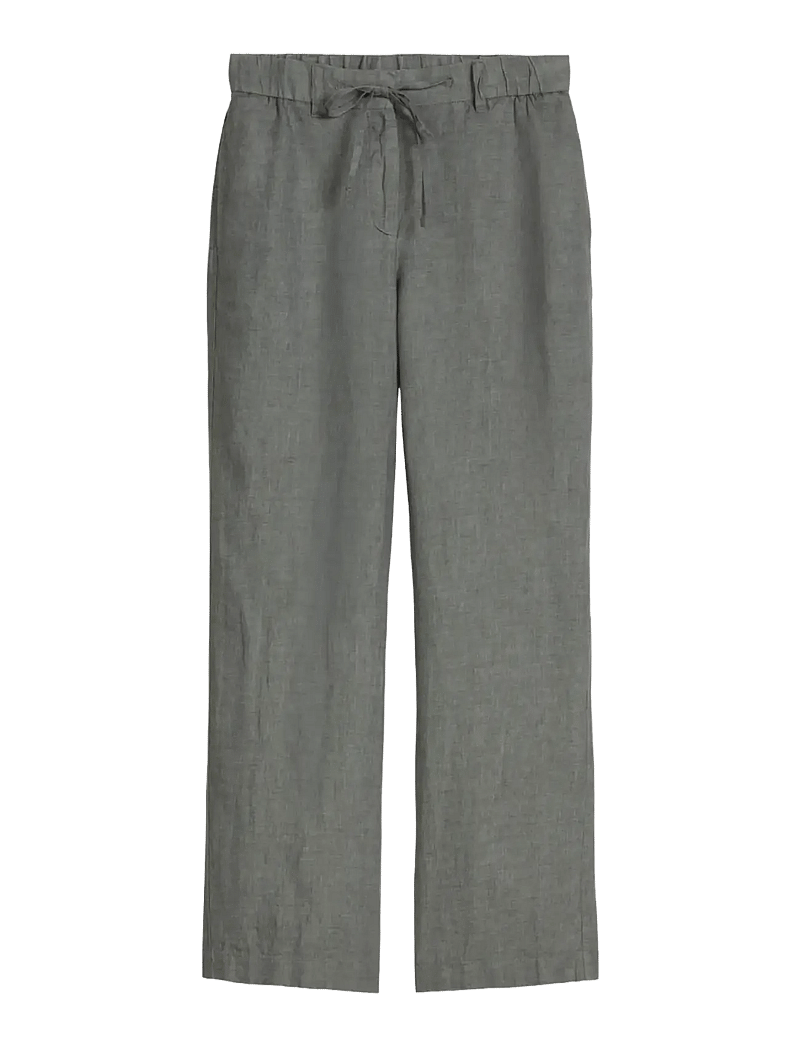Marc O'Polo - Woven Pants - hørbukser - slate grey melange - 1