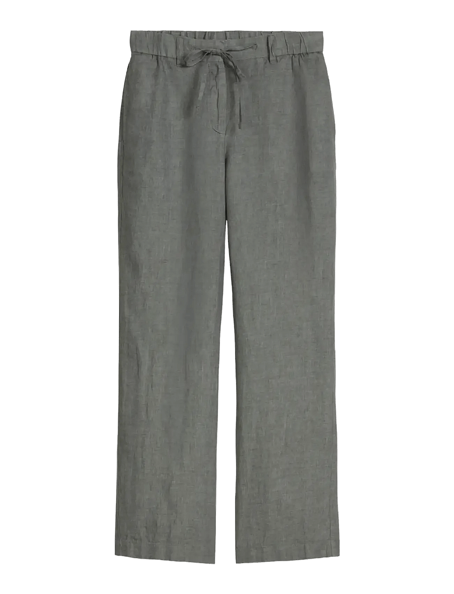 Marc O'Polo - Woven Pants - linnebyxor - slate grey melange - 1