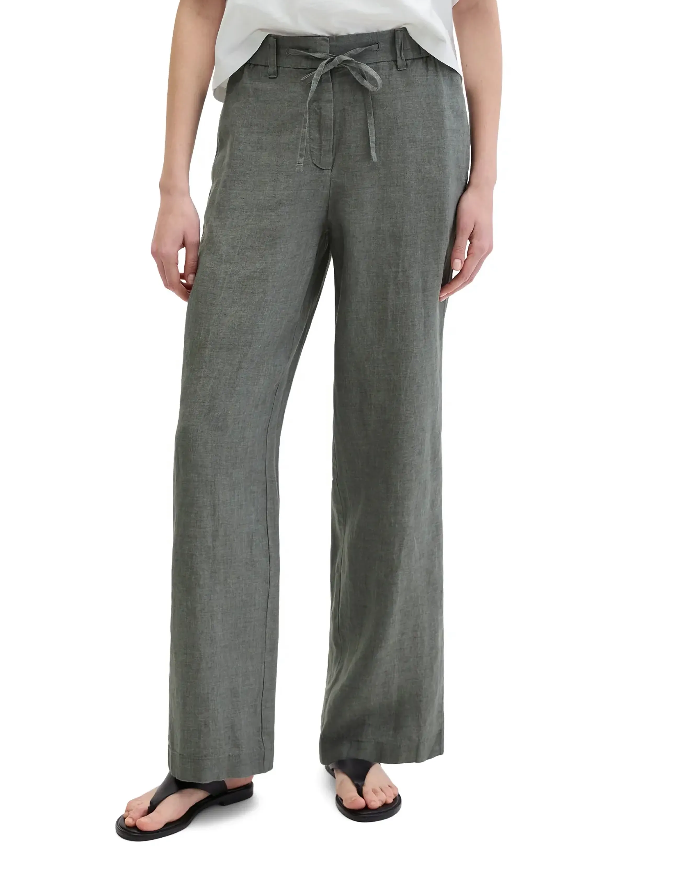 Marc O'Polo Woven Pants - Linased püksid - SLATE GREY MELANGE / grey