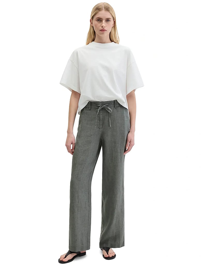 Marc O'Polo - Woven Pants - hørbukser - slate grey melange - 4