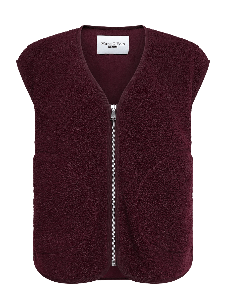 Marc O'Polo - Sweatjackets Sleeveless, Teddy, CF Zip - fleece & teddy vests - mahagony jam - 1