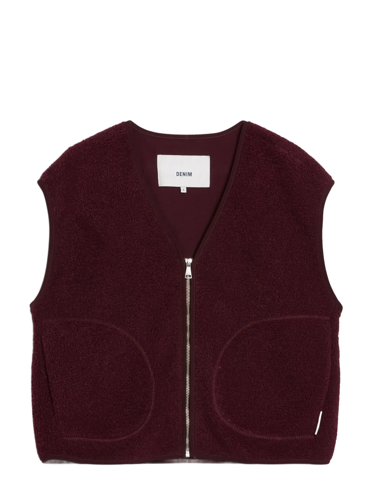 Marc O'Polo Sweatjackets Sleeveless, Teddy, CF Zip - Liemenės - MAHAGONY JAM / burgundy