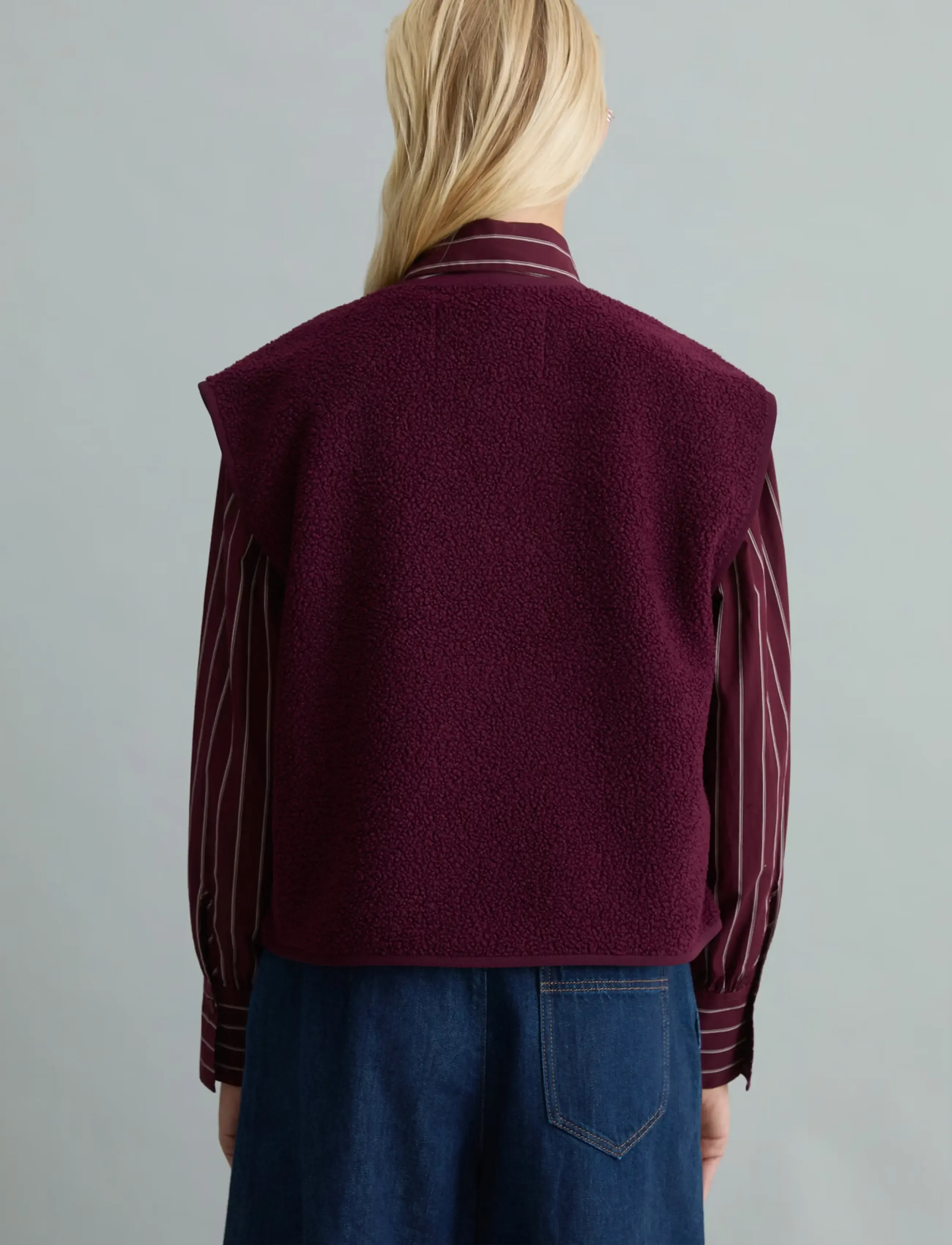 Marc O'Polo - Sweatjackets Sleeveless, Teddy, CF Zip - fleece & teddy vests - mahagony jam - 2