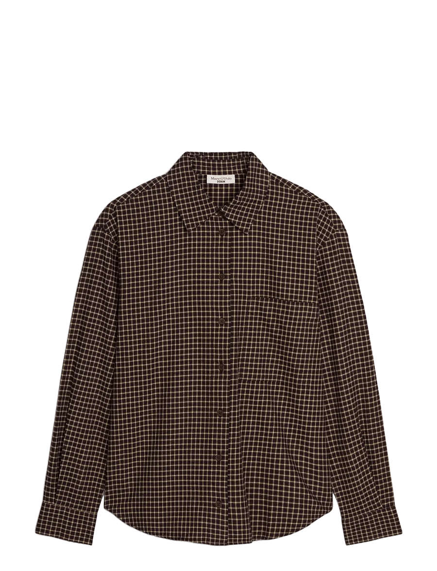 Marc O'Polo - Woven Blouses Longsleeve - langärmlige hemden - black_multi_01 - 1