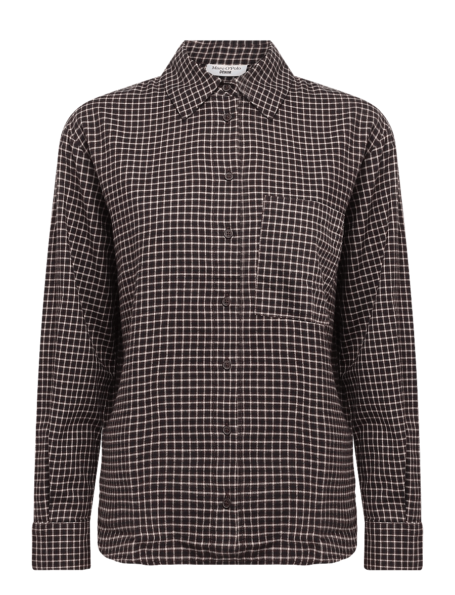 Marc O'Polo - Woven Blouses Longsleeve - langærmede skjorter - black_multi_01 - 1