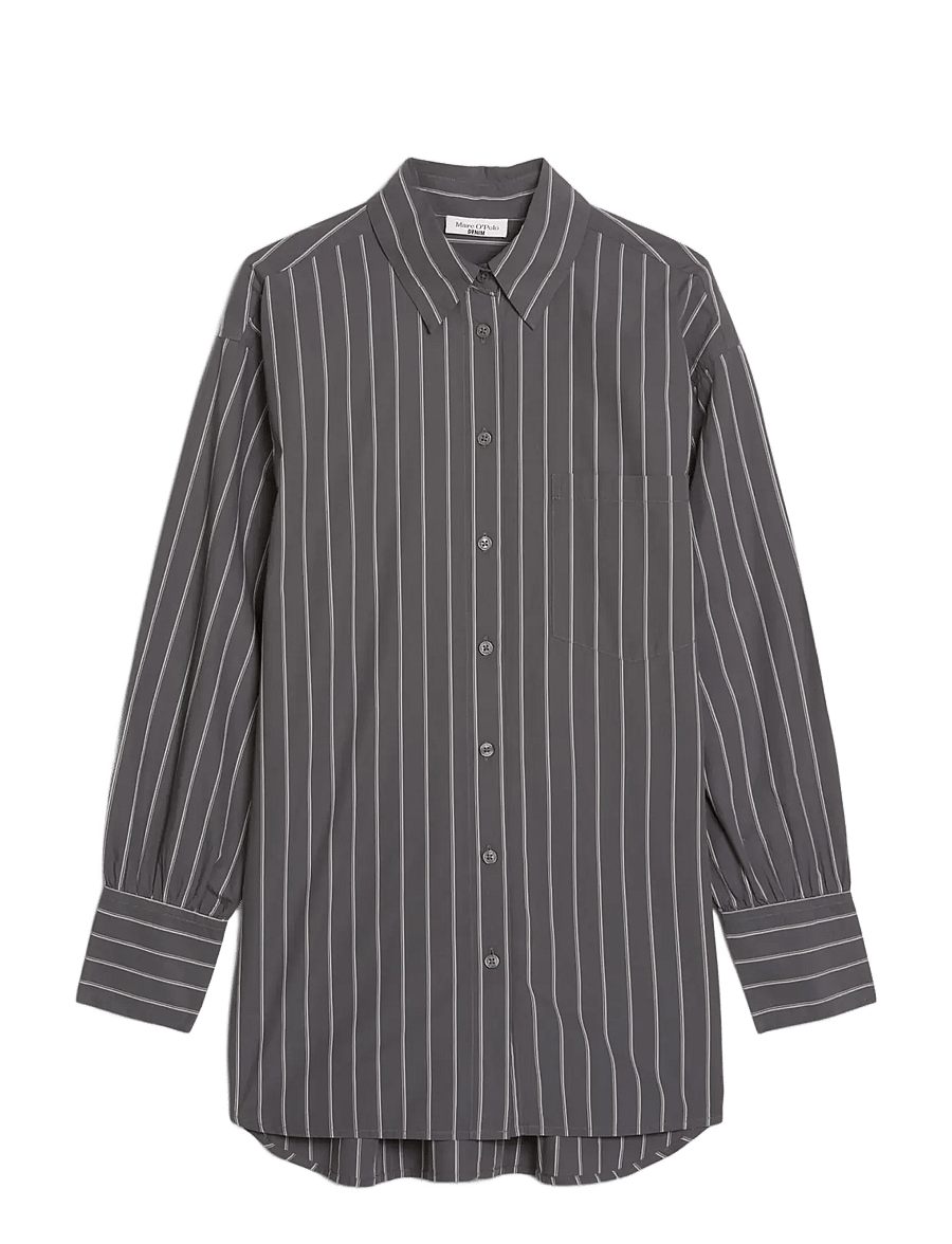 Marc O'Polo - Woven Blouses Longsleeve - langärmlige hemden - dark grey_multi_01 - 1