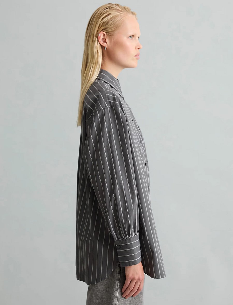 Marc O'Polo - Woven Blouses Longsleeve - langärmlige hemden - dark grey_multi_01 - 4