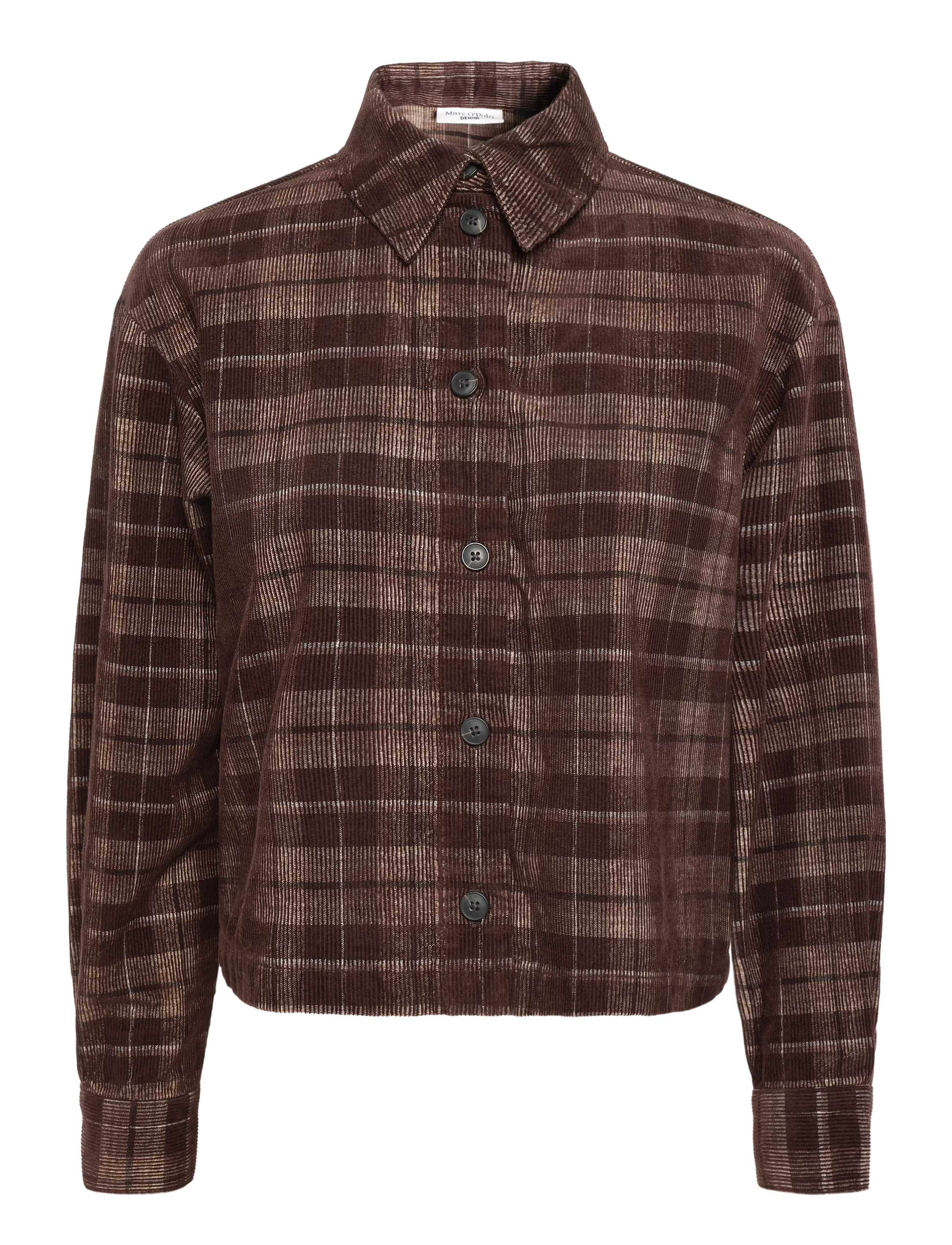 Marc O'Polo Woven Blouses Longsleeve - Clothing - MEDIUM BROWN_MULTI_01 / brown