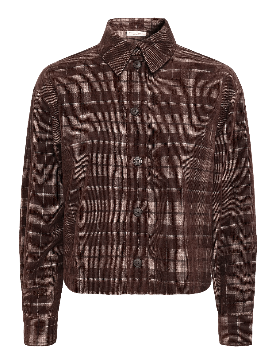 Marc O'Polo - Woven Blouses Longsleeve - long-sleeved shirts - medium brown_multi_01 - 1