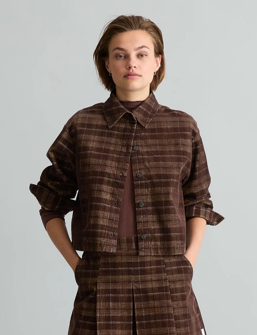Marc O'Polo - Woven Blouses Longsleeve - langärmlige hemden - medium brown_multi_01 - 0