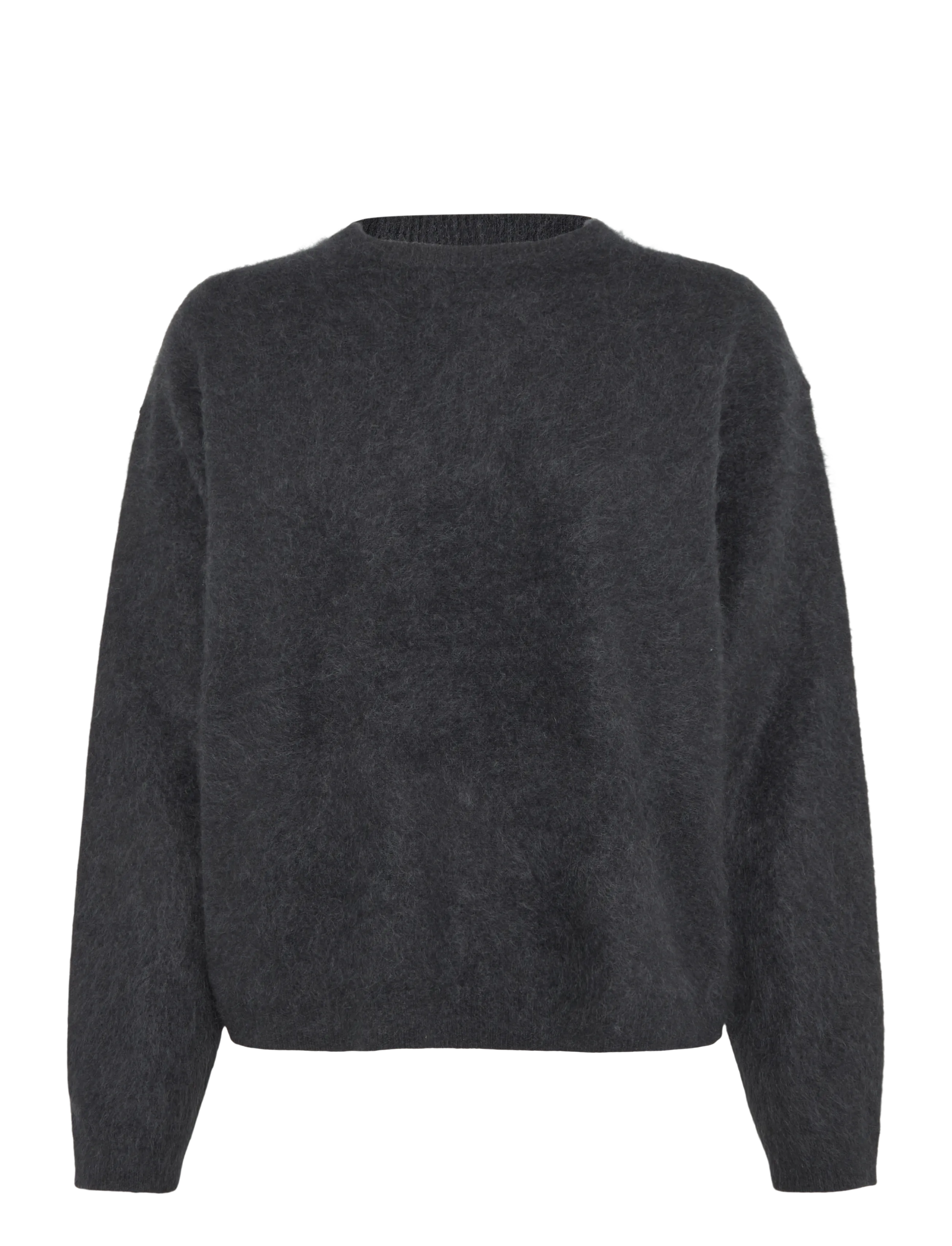 Marc O'Polo Pullovers, LSL, Round-Neck - Klær - COAL GREY MELANGE / grey